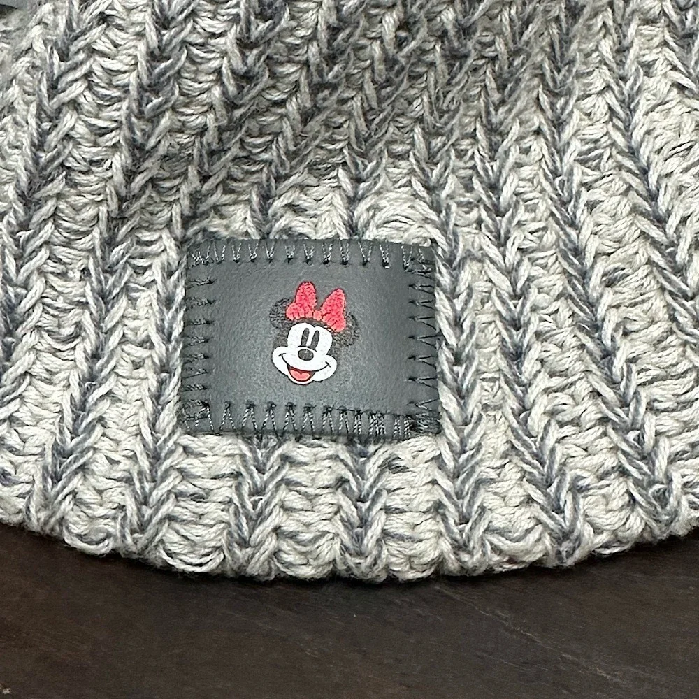 3/$20💥 NWOT Love Your Melon For Disney Minnie Mouse‎ Grey Knit Beanie Hat
